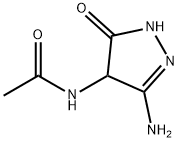 2-Pyrazolin-5-one,  4-acetamido-3-amino-  (6CI) Struktur