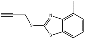 Benzothiazole, 4-methyl-2-(2-propynylthio)- (6CI) Struktur