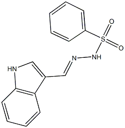 N'-(1H-indol-3-ylmethylene)benzenesulfonohydrazide Struktur