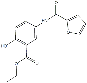 ethyl 5-(2-furoylamino)-2-hydroxybenzoate Struktur