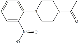 1-acetyl-4-{2-nitrophenyl}piperazine Struktur