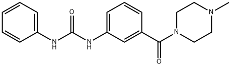 N-{3-[(4-methyl-1-piperazinyl)carbonyl]phenyl}-N'-phenylurea Struktur