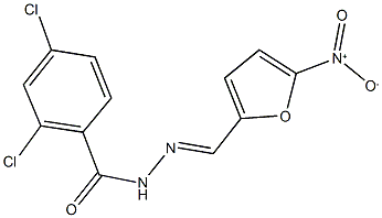 2,4-dichloro-N'-({5-nitro-2-furyl}methylene)benzohydrazide Struktur