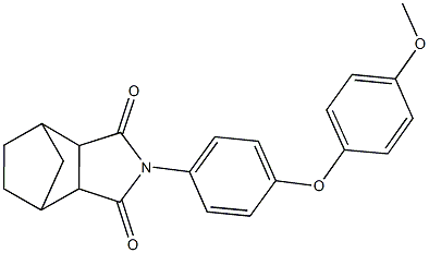 4-[4-(4-methoxyphenoxy)phenyl]-4-azatricyclo[5.2.1.0~2,6~]decane-3,5-dione Struktur