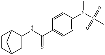 N-bicyclo[2.2.1]hept-2-yl-4-[methyl(methylsulfonyl)amino]benzamide Struktur