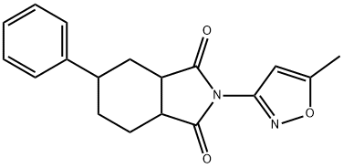 2-(5-methyl-3-isoxazolyl)-5-phenylhexahydro-1H-isoindole-1,3(2H)-dione Struktur