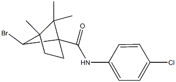 6-bromo-N-(4-chlorophenyl)-4,5,5-trimethylbicyclo[2.1.1]hexane-1-carboxamide Struktur