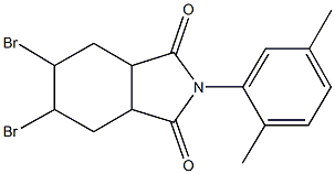 5,6-dibromo-2-(2,5-dimethylphenyl)hexahydro-1H-isoindole-1,3(2H)-dione Struktur