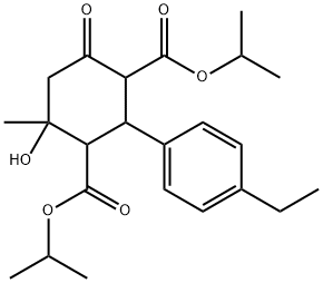 diisopropyl 2-(4-ethylphenyl)-4-hydroxy-4-methyl-6-oxocyclohexane-1,3-dicarboxylate Struktur