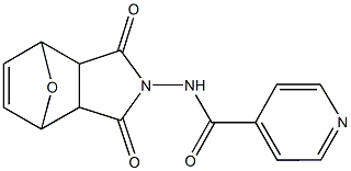 N-(3,5-dioxo-10-oxa-4-azatricyclo[5.2.1.0~2,6~]dec-8-en-4-yl)isonicotinamide Struktur