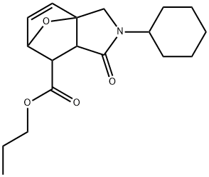 propyl 3-cyclohexyl-4-oxo-10-oxa-3-azatricyclo[5.2.1.0~1,5~]dec-8-ene-6-carboxylate Struktur