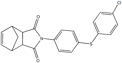 4-{4-[(4-chlorophenyl)sulfanyl]phenyl}-4-azatricyclo[5.2.1.0~2,6~]dec-8-ene-3,5-dione Struktur