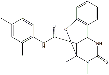 N-(2,4-dimethylphenyl)-9,10-dimethyl-11-thioxo-8-oxa-10,12-diazatricyclo[7.3.1.0~2,7~]trideca-2,4,6-triene-13-carboxamide Struktur