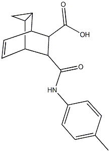 7-(4-toluidinocarbonyl)tricyclo[3.2.2.0~2,4~]non-8-ene-6-carboxylic acid Struktur