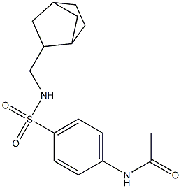 N-(4-{[(bicyclo[2.2.1]hept-2-ylmethyl)amino]sulfonyl}phenyl)acetamide Struktur