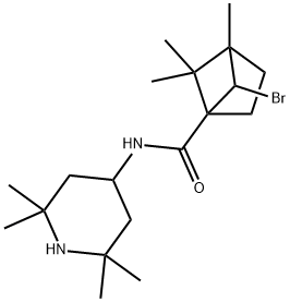 6-bromo-4,5,5-trimethyl-N-(2,2,6,6-tetramethylpiperidin-4-yl)bicyclo[2.1.1]hexane-1-carboxamide Struktur