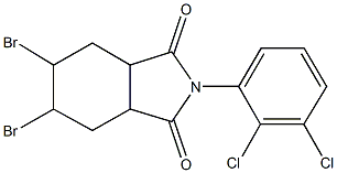 5,6-dibromo-2-(2,3-dichlorophenyl)hexahydro-1H-isoindole-1,3(2H)-dione Struktur