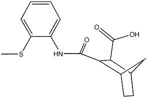 3-{[2-(methylsulfanyl)anilino]carbonyl}bicyclo[2.2.1]heptane-2-carboxylic acid Struktur