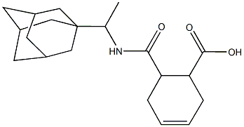 6-({[1-(1-adamantyl)ethyl]amino}carbonyl)-3-cyclohexene-1-carboxylic acid Struktur