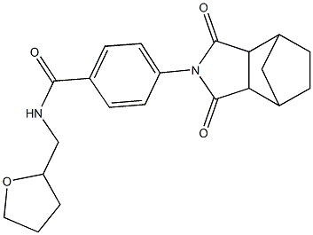 4-(3,5-dioxo-4-azatricyclo[5.2.1.0~2,6~]dec-4-yl)-N-(tetrahydro-2-furanylmethyl)benzamide Struktur