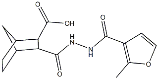 3-{[2-(2-methyl-3-furoyl)hydrazino]carbonyl}bicyclo[2.2.1]heptane-2-carboxylic acid Struktur