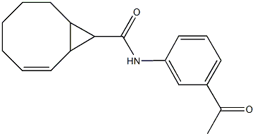 N-(3-acetylphenyl)bicyclo[6.1.0]non-2-ene-9-carboxamide Struktur