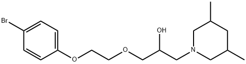 1-[2-(4-bromophenoxy)ethoxy]-3-(3,5-dimethyl-1-piperidinyl)-2-propanol Struktur