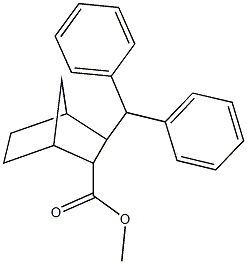 methyl 3-benzhydrylbicyclo[2.2.1]heptane-2-carboxylate Struktur