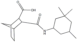 3-{[(3,3,5-trimethylcyclohexyl)amino]carbonyl}bicyclo[2.2.1]heptane-2-carboxylic acid Struktur