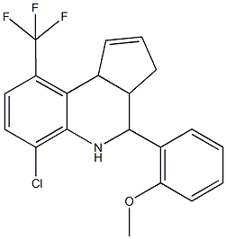 6-chloro-4-(2-methoxyphenyl)-9-(trifluoromethyl)-3a,4,5,9b-tetrahydro-3H-cyclopenta[c]quinoline Struktur