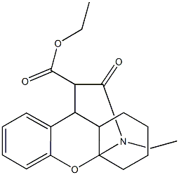 ethyl 15-ethyl-16-oxo-2-oxa-15-azatetracyclo[7.5.3.0~1,10~.0~3,8~]heptadeca-3,5,7-triene-17-carboxylate Struktur