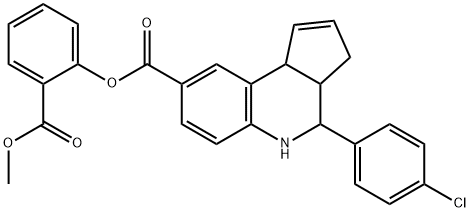 2-(methoxycarbonyl)phenyl 4-(4-chlorophenyl)-3a,4,5,9b-tetrahydro-3H-cyclopenta[c]quinoline-8-carboxylate Struktur