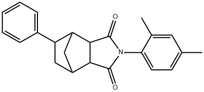 4-(2,4-dimethylphenyl)-8-phenyl-4-azatricyclo[5.2.1.0~2,6~]decane-3,5-dione Struktur