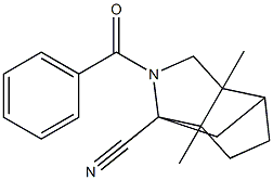 4-benzoyl-6,7-dimethyl-4-azatricyclo[4.3.0.0~3,7~]nonane-3-carbonitrile Struktur