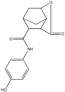 N-(4-hydroxyphenyl)-5-oxo-4-oxatricyclo[4.2.1.0~3,7~]nonane-9-carboxamide Struktur