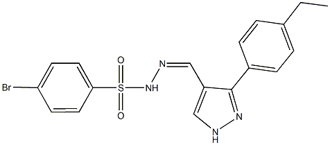 4-bromo-N'-{[3-(4-ethylphenyl)-1H-pyrazol-4-yl]methylene}benzenesulfonohydrazide Struktur