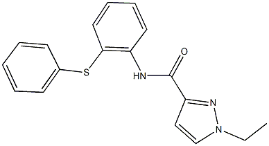 1-ethyl-N-[2-(phenylsulfanyl)phenyl]-1H-pyrazole-3-carboxamide Struktur