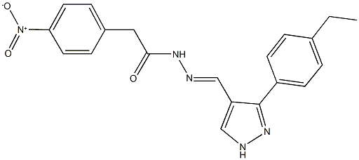 N'-{[3-(4-ethylphenyl)-1H-pyrazol-4-yl]methylene}-2-{4-nitrophenyl}acetohydrazide Struktur