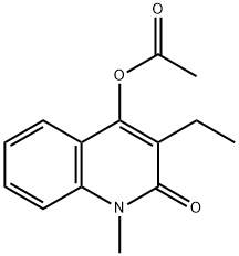 3-ethyl-1-methyl-2-oxo-1,2-dihydro-4-quinolinyl acetate Struktur