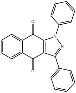 1,3-diphenyl-1H-benzo[f]indazole-4,9-dione Struktur