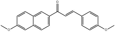 1-(6-methoxy-2-naphthyl)-3-(4-methoxyphenyl)-2-propen-1-one Struktur