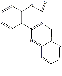 10-methyl-6H-chromeno[4,3-b]quinolin-6-one Struktur