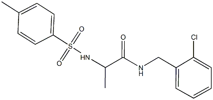 N-(2-chlorobenzyl)-2-{[(4-methylphenyl)sulfonyl]amino}propanamide Struktur