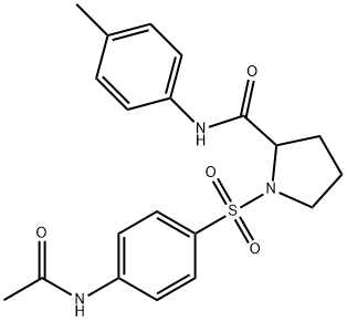 1-{[4-(acetylamino)phenyl]sulfonyl}-N-(4-methylphenyl)-2-pyrrolidinecarboxamide Struktur