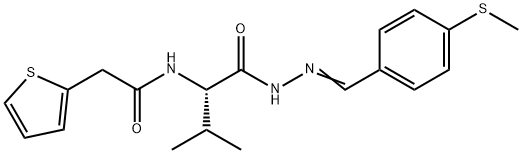 N-[2-methyl-1-({2-[4-(methylsulfanyl)benzylidene]hydrazino}carbonyl)propyl]-2-thien-2-ylacetamide Structure