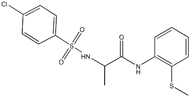 2-{[(4-chlorophenyl)sulfonyl]amino}-N-[2-(methylsulfanyl)phenyl]propanamide Struktur