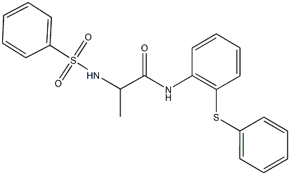 N-[2-(phenylsulfanyl)phenyl]-2-[(phenylsulfonyl)amino]propanamide Struktur