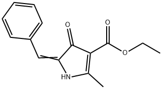 ethyl 5-benzylidene-2-methyl-4-oxo-4,5-dihydro-1H-pyrrole-3-carboxylate Struktur