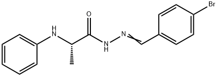 2-anilino-N'-(4-bromobenzylidene)propanohydrazide Struktur