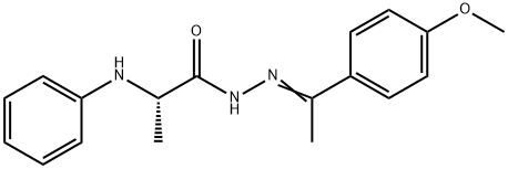 2-anilino-N'-[1-(4-methoxyphenyl)ethylidene]propanohydrazide Struktur